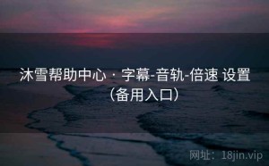 沐雪帮助中心 · 字幕-音轨-倍速 设置（备用入口）