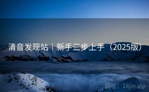 清音发现站｜新手三步上手（2025版）