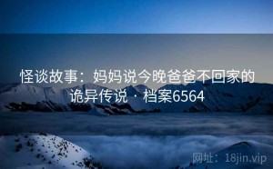 怪谈故事：妈妈说今晚爸爸不回家的诡异传说 · 档案6564