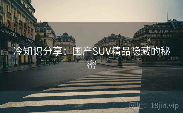冷知识分享：国产SUV精品隐藏的秘密